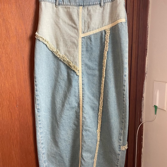 BDG Urban Outfitters Denim Patchwork Midi Skirt - Picture 4 of 6
